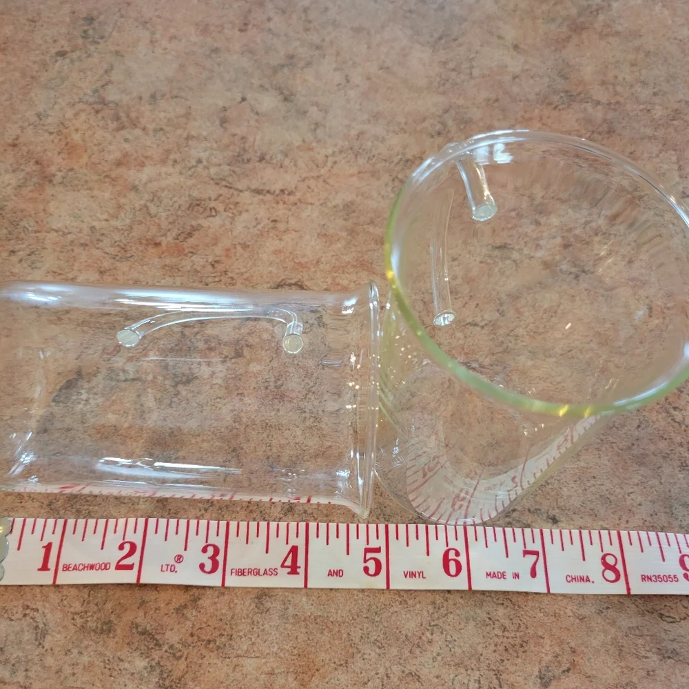 Clear Glass Coffeer Tea Mugs (2) ~ Y2K ~ Cappuccino ~ Iced Coffee ~ FINAL PRICE!